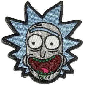 Rick And Morty Happy Face Patch Embroidered Iron On Sew Cartoon Science Fiction